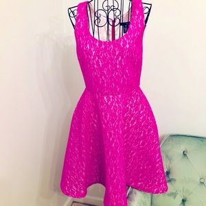 Aqua Pink Flare Cocktails Party Dress Small